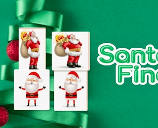Santa Find Card Matching Game online game thumbnail